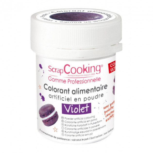 Colorant Alimentaire en Poudre Violet 5g Scrapcooking