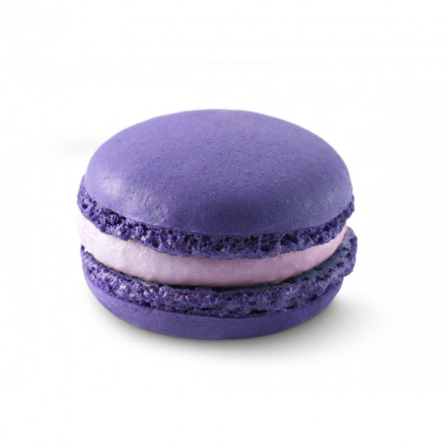 Macaron realise avec le colorant alimentaire en poudre Violet Scrapcooking