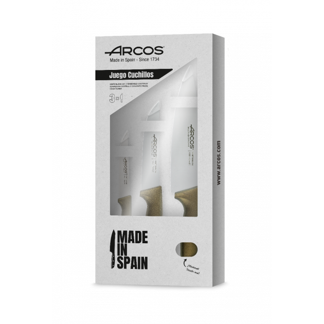 Coffret Couteaux Niza Doré Irisé (x3) Arcos