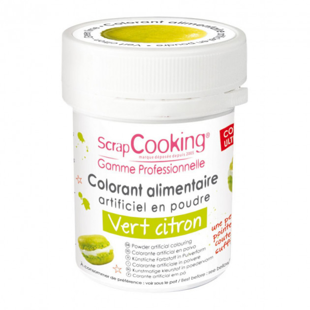 Colorant Alimentaire en Poudre Vert Clair 5g Scrapcooking