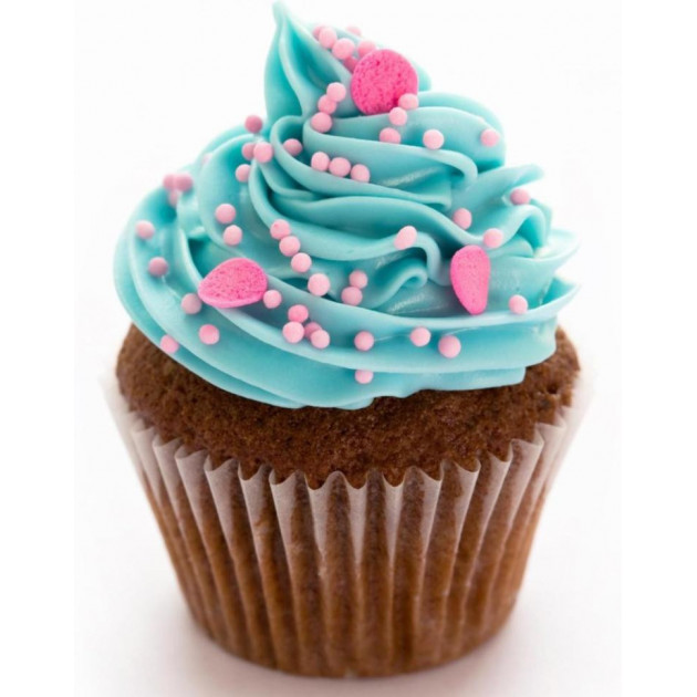 Cupcake realise avec du Colorant Bleu en Poudre Scrapcooking