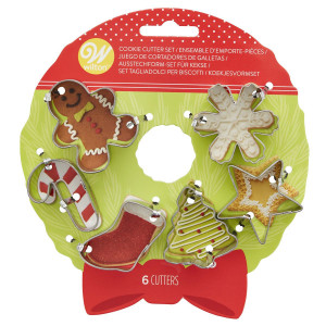 Mini Emporte-Pièces de Noël 4 cm (x6) Wilton Mini Emporte-Pièces de Noël 4 cm (x6) Wilton