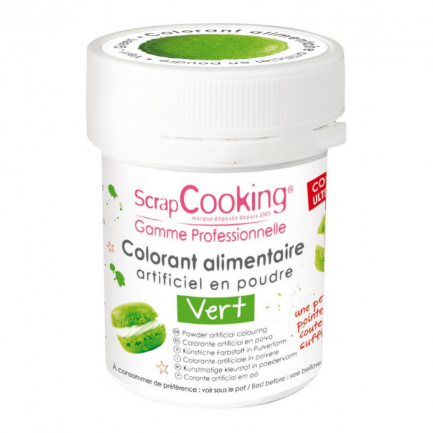 Colorant Alimentaire en Poudre Vert 5g Scrapcooking - ,  achat, acheter, vente