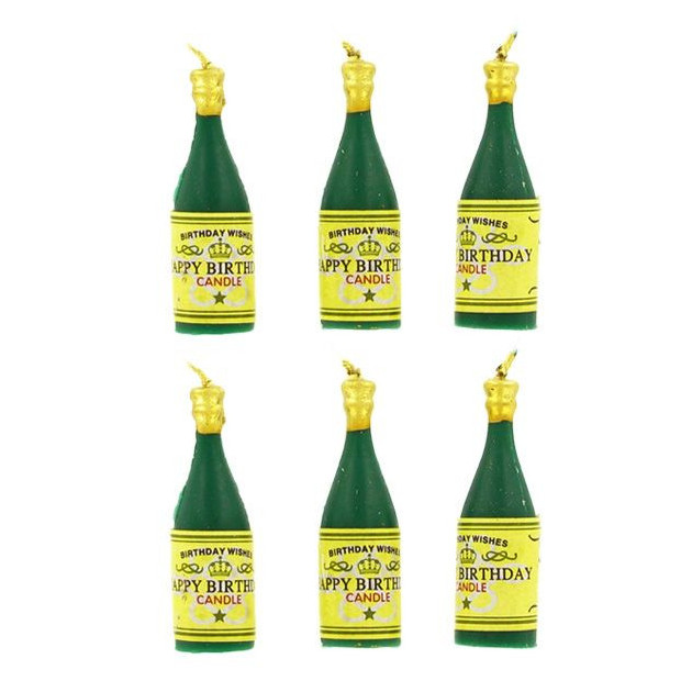 Bougies Bouteilles de Champagne (x6) Gatodeco