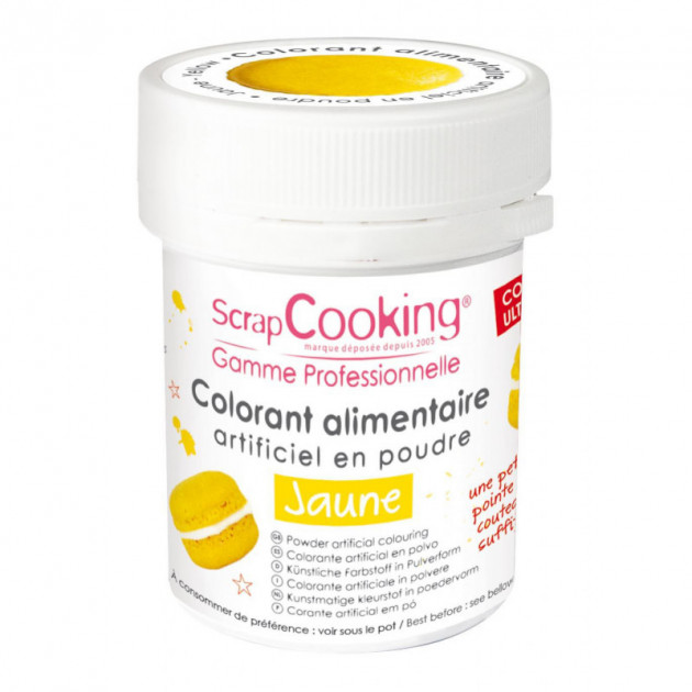 Colorant Alimentaire en Poudre Jaune 5g Scrapcooking