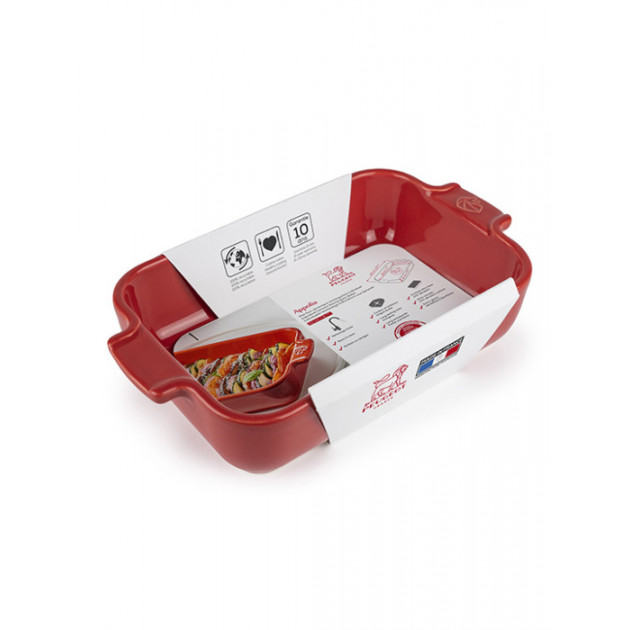 Plat à Four Rectangulaire Rouge Peugeot