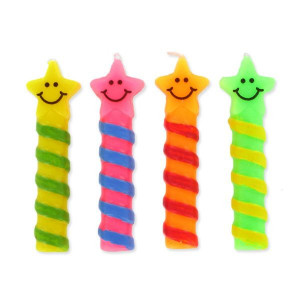 Bougies Smileys Etoiles (x4) Gatodéco Bougies Smileys Etoiles (x4) Gatodéco