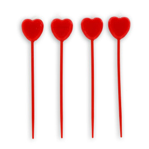 FIN DE SERIE Bougies Coeurs Rouges sur Piques (x4) Gatodéco FIN DE SERIE Bougies Coeurs Rouges sur Piques (x4) Gatodéco