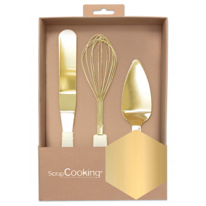 Coffret 3 Ustensiles Dorés ScrapCooking Coffret 3 Ustensiles Dorés ScrapCooking
