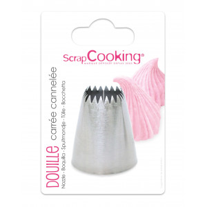 Douille Carrée Cannelée en Inox ScrapCooking Douille Carrée Cannelée en Inox ScrapCooking