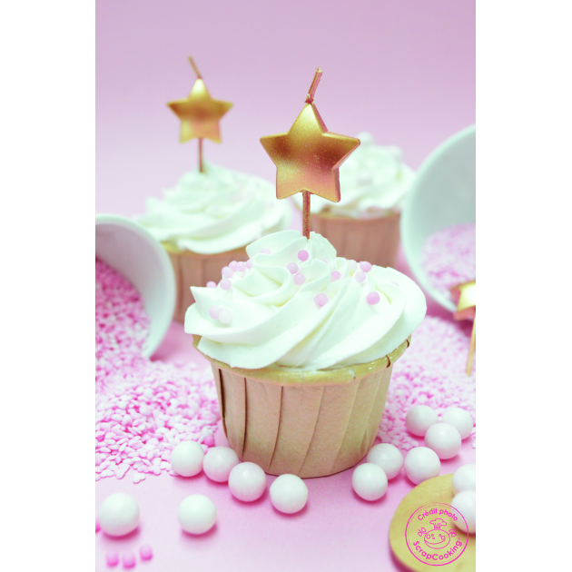 Bougies étoiles dorées