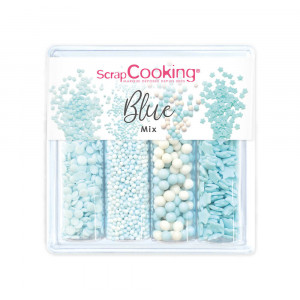 4 Décors en Sucre Blue Mix 64 g ScrapCooking 4 Décors en Sucre Blue Mix 64 g ScrapCooking