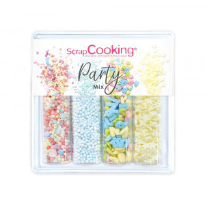 4 Décors en Sucre Party Mix 65 g ScrapCooking 4 Décors en Sucre Party Mix 65 g ScrapCooking