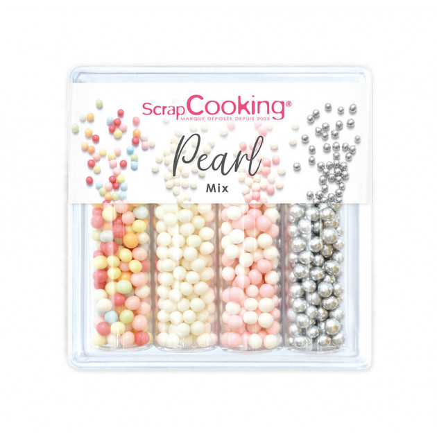 4 Décors en Sucre Pearl Mix 56 g ScrapCooking