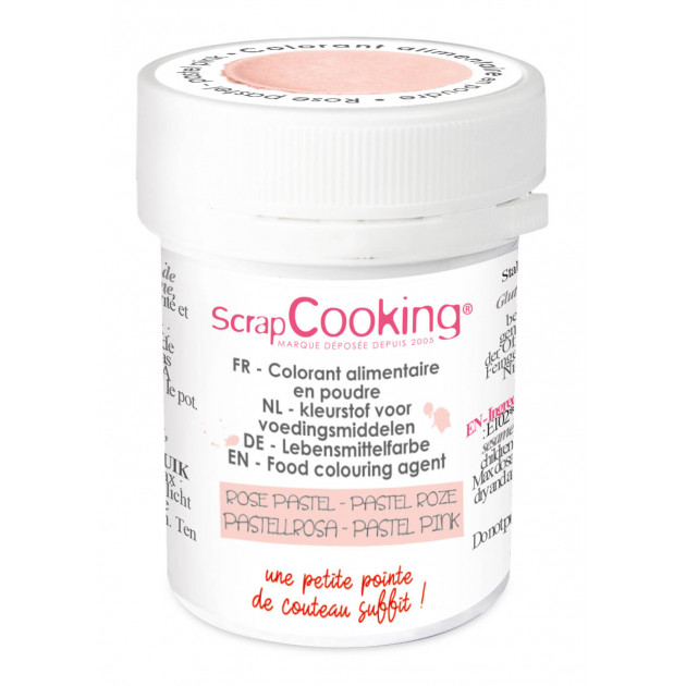 Colorant Alimentaire en Poudre Rose Pastel 5g ScrapCooking