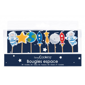 Lot de 8 bougies « Espace » ScrapCooking Lot de 8 bougies « Espace » ScrapCooking