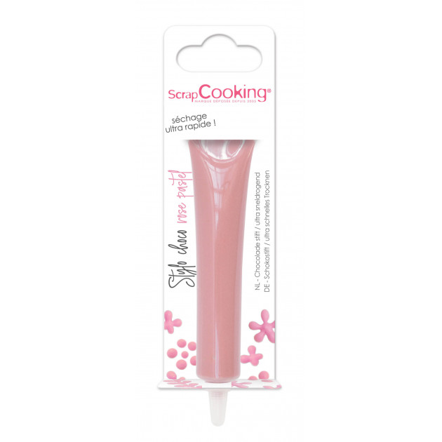Stylo chocolat rose pastel 25 g ScrapCooking