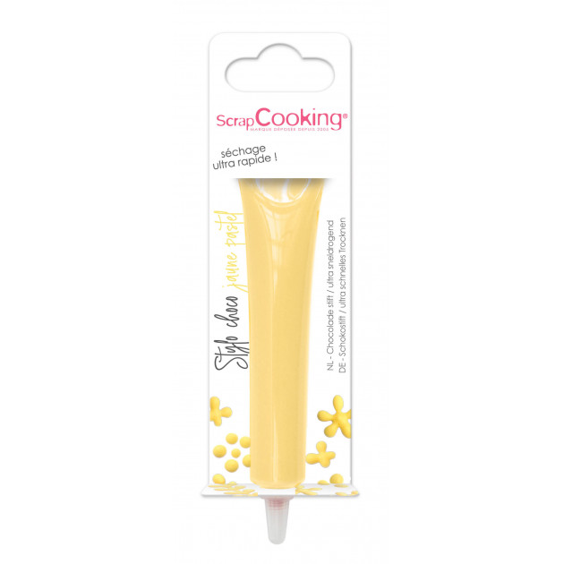 Stylo Chocolat Jaune Pastel 25 g ScrapCooking