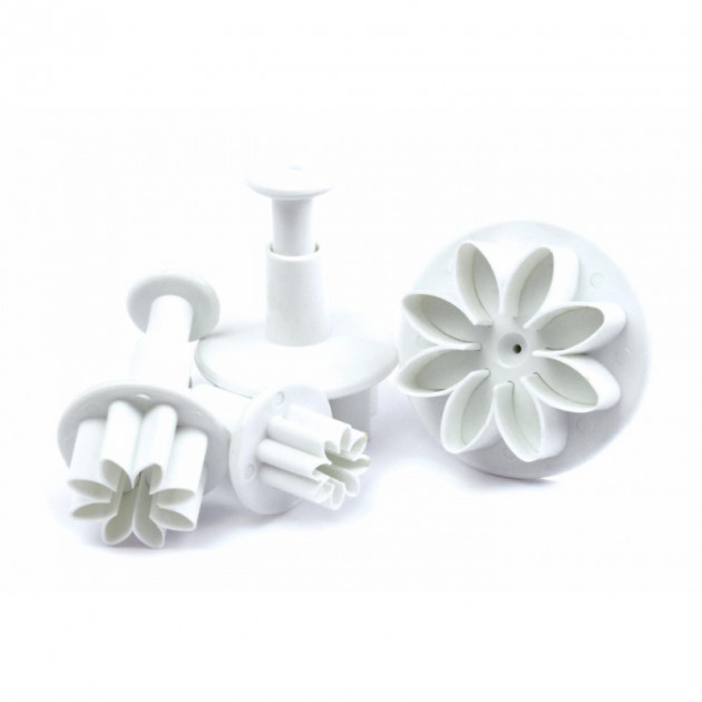 4 Emporte-Pieces Fleur a Poussoir Scrapcooking