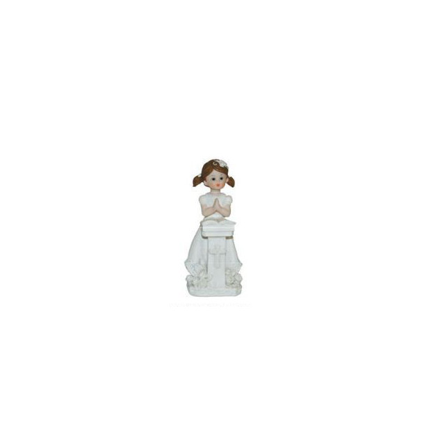 Sujet Communion Fille Prie-dieu 11 cm