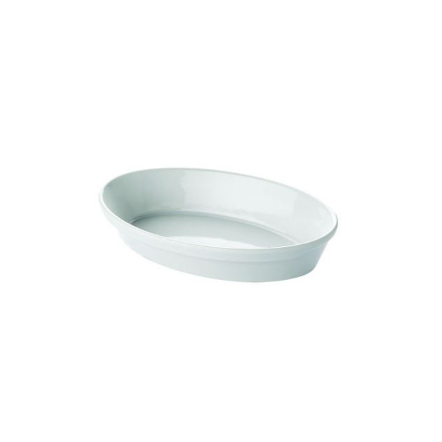 Plat à four blanc, porcelaine, 19,5 cm