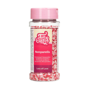 Mélange Mini-billes rouges, roses et blanches 80 g Funcakes