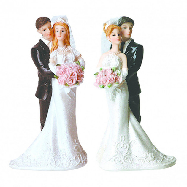 Figurine Mariage Maries 4 Modeles 12.5 cm