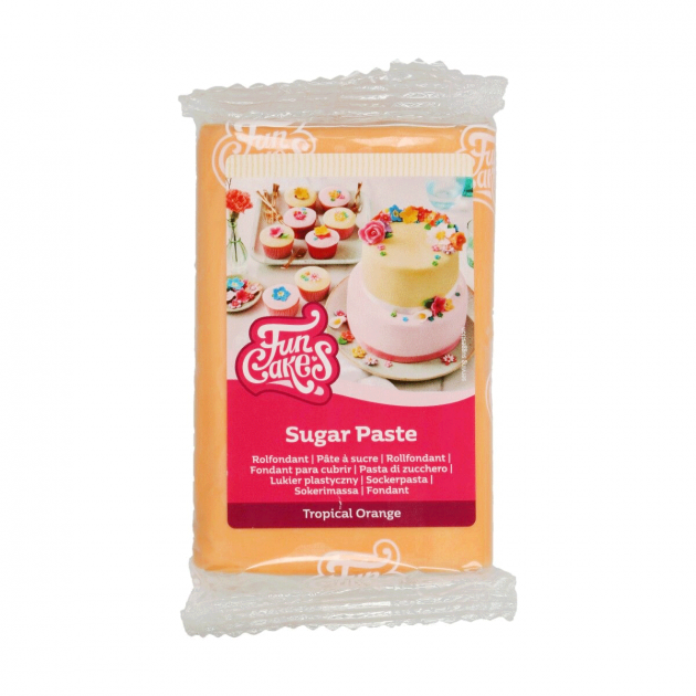 Pâte à Sucre Orange Tropicale 250g Funcakes