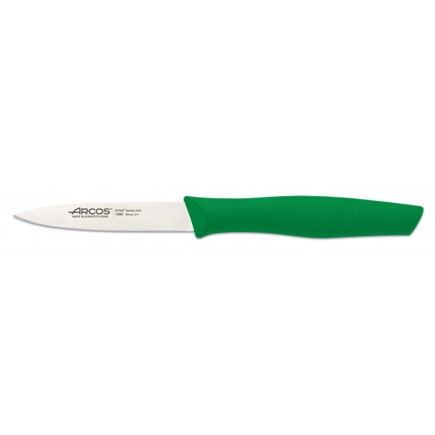 Couteau d'Office Inox 8,5 cm Vert Arcos NOVA