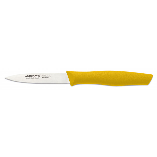 Couteau d'Office Inox 8,5 cm Jaune Arcos NOVA