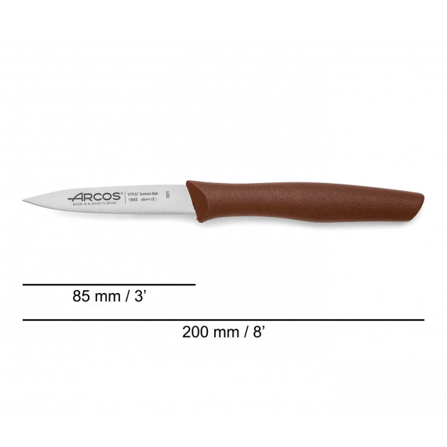 Couteau d'Office Inox 8,5 cm Marron Arcos NOVA
