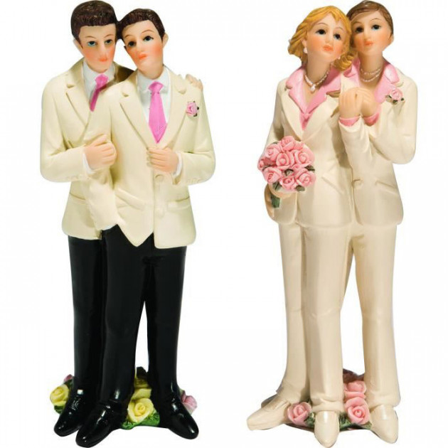 Figurine Mariage Gay 2 Modeles Couple Gay Femmes 13 cm