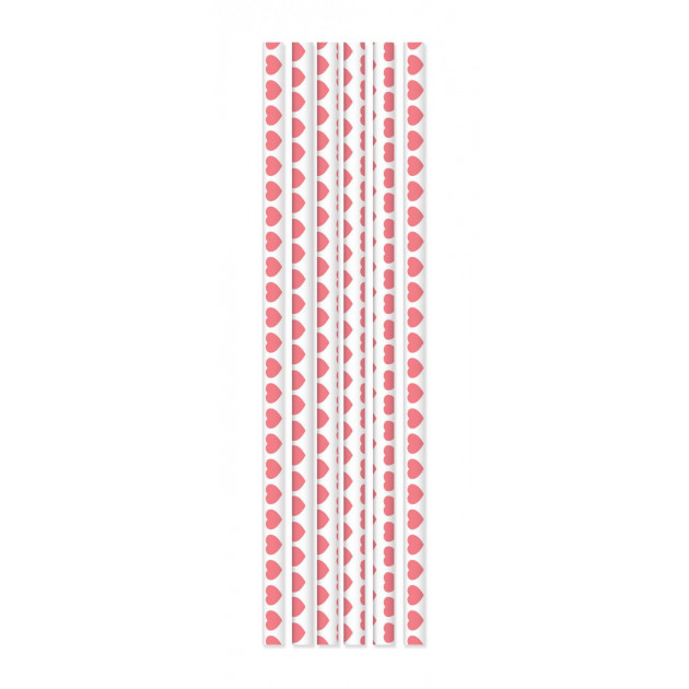 Pailles Coeurs Carton (x20) Scrapcooking