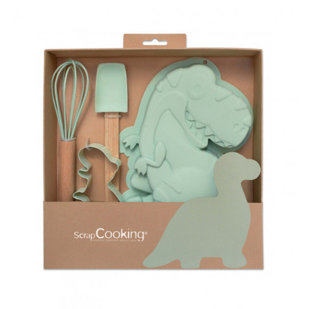 FIN DE SERIE Kit Pâtisserie Enfants Dinosaure Scrapcooking