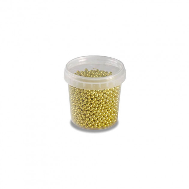 Perles en Sucre Or Métallisé Ø 4 mm 120 g Pavoni