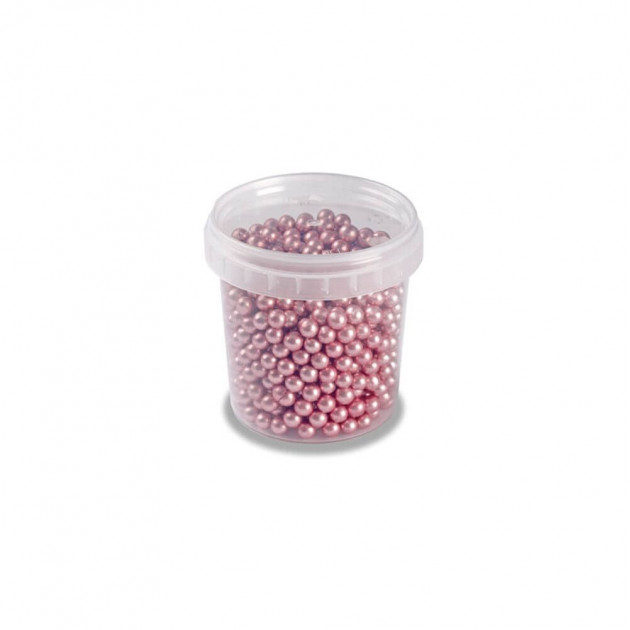 Perles en Sucre Rose Métallisé Ø 4 mm 120 g Pavoni