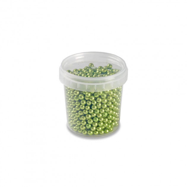 Perles en Sucre Vert Métallisé Ø 4 mm 120 g Pavoni