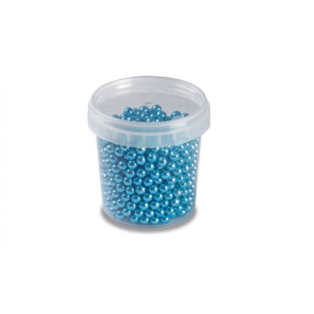 Perles en Sucre Bleu Métallisé Ø 4 mm 120 g Pavoni