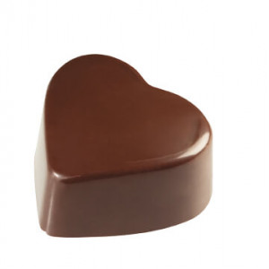 Moule Chocolat Polycarbonate Praline Cœur 2,5 x 2,8 x H 1,6 cm (x24) Pavoni