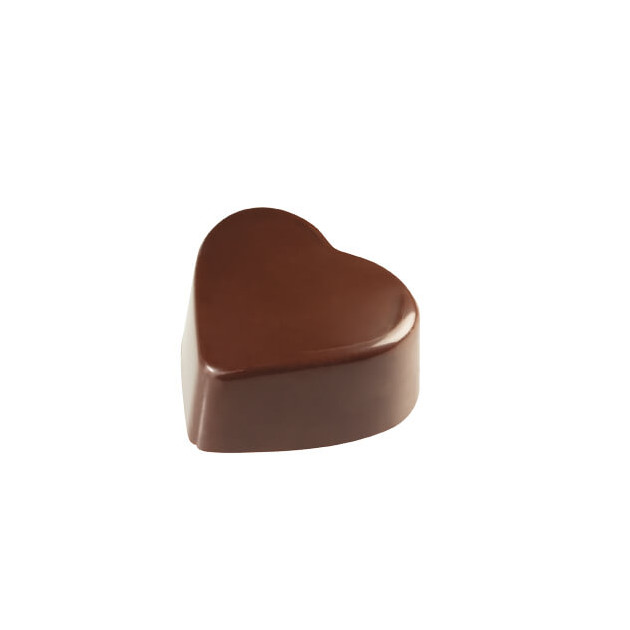 Moule Chocolat Polycarbonate Praline Cœur 2,5 x 2,8 x H 1,6 cm (x24) Pavoni