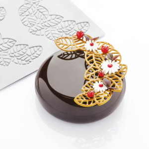 Moule Silicone Décor Feuilles 14,1 x 10 x H 0,2 cm (x3) Pavoni Moule Silicone Décor Feuilles 14,1 x 10 x H 0,2 cm (x3) Pavoni