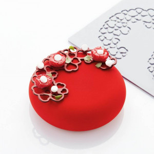 Moule Silicone Décor Cœur 13,7 x 7,6 x H 0,2 (x3) Pavoni Moule Silicone Décor Cœur 13,7 x 7,6 x H 0,2 (x3) Pavoni