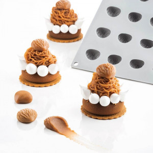 Moule Silicone Gourmand Châtaigne 3,1 x 2,7 x H 1,6 cm (x24) Pavoni Moule Silicone Gourmand Châtaigne 3,1 x 2,7 x H 1,6 cm (x24) Pavoni