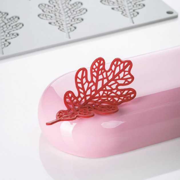 Moule Silicone Décor Feuilles Ø 5 x H 0,2 cm (x15) Pavoni :achat