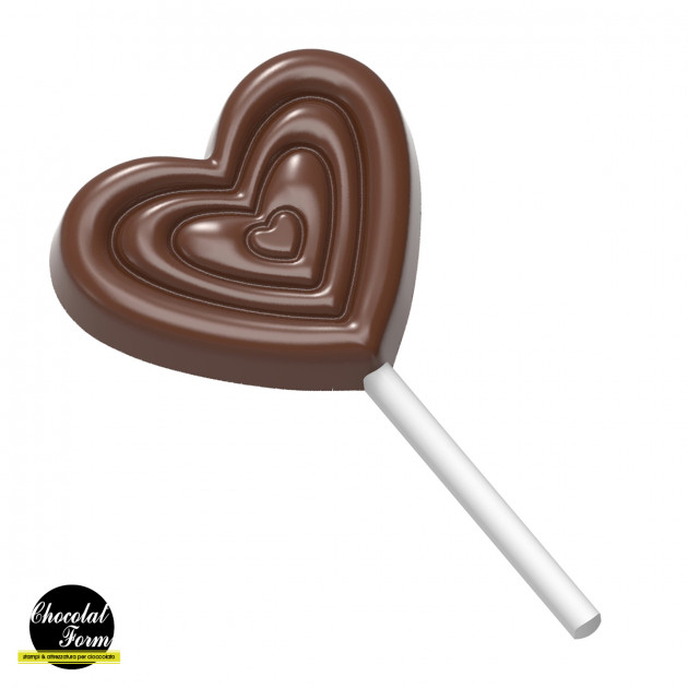 Moule Chocolat Sucette Cœur 5,9 x 5,1 cm (x4) Chocolate Form