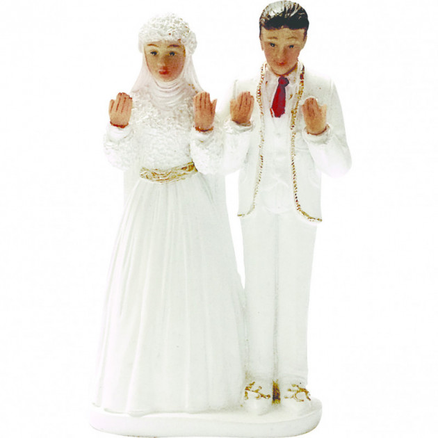 Figurine Mariage Couple Oriental 14.5 cm