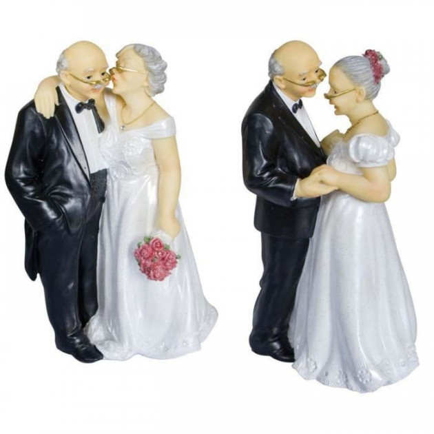 Figurine Anniversaire de Mariage Couple 2 Modeles 16 cm