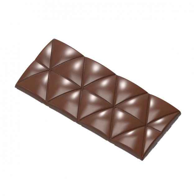 Moule Tablette Chocolat Triangles Convexes 12,4 x 5,5 cm (x4) Chocolate World 