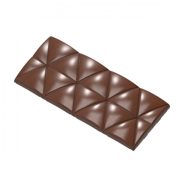 Moule Tablette Chocolat Triangles Convexes 12,4 x 5,5 cm (x4) Chocolate World 