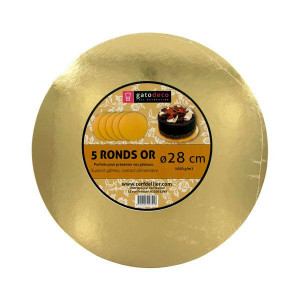 Ronds Dorés Ø 29,4 cm (x5) Gatodéco Ronds Dorés Ø 29,4 cm (x5) Gatodéco